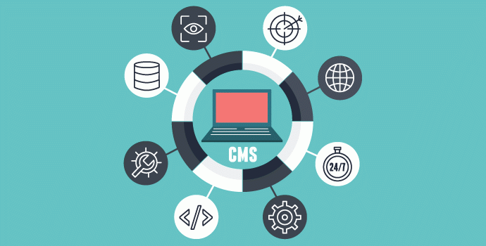 Inforgraphic of elemets of a CMS website