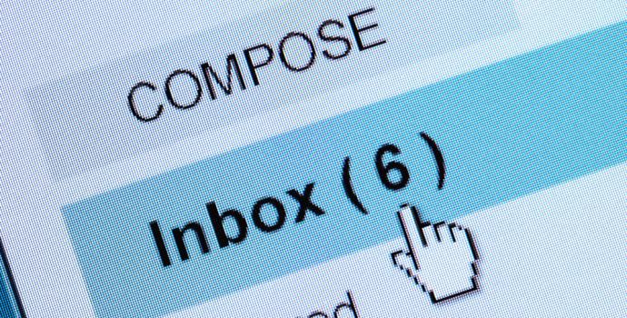 Photo of an email inbox