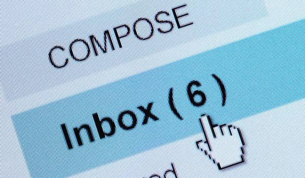 Photo of an email inbox